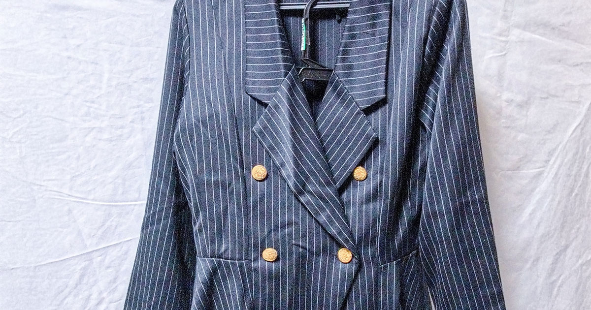 構築が際立つWブレストの佇まい｜CHO COR 70〜80年代モード調 ピンストライプスーツ（非着用・コレクション記録）