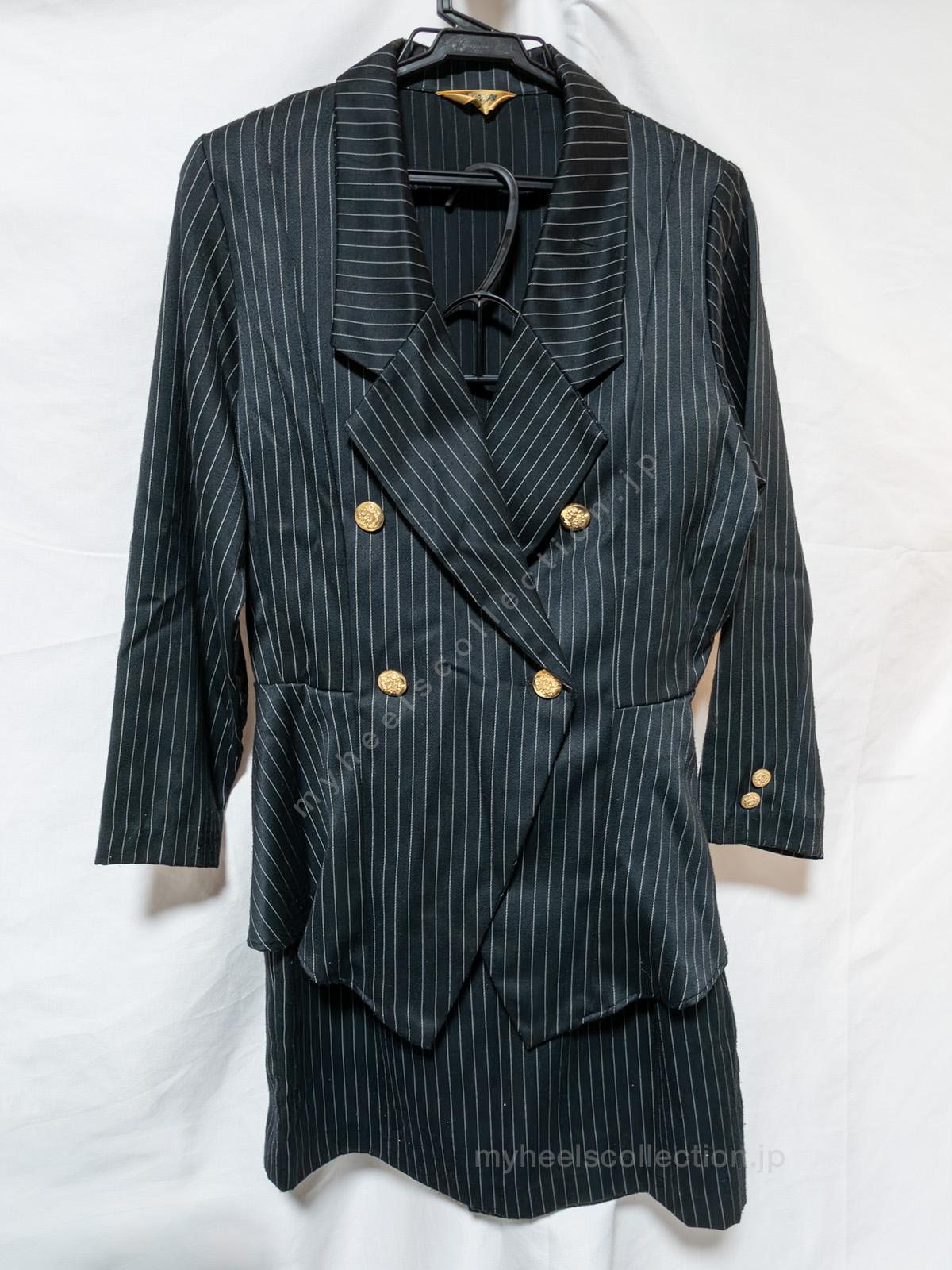 構築が際立つWブレストの佇まい｜CHO COR 70〜80年代モード調 ピンストライプスーツ（非着用・コレクション記録）