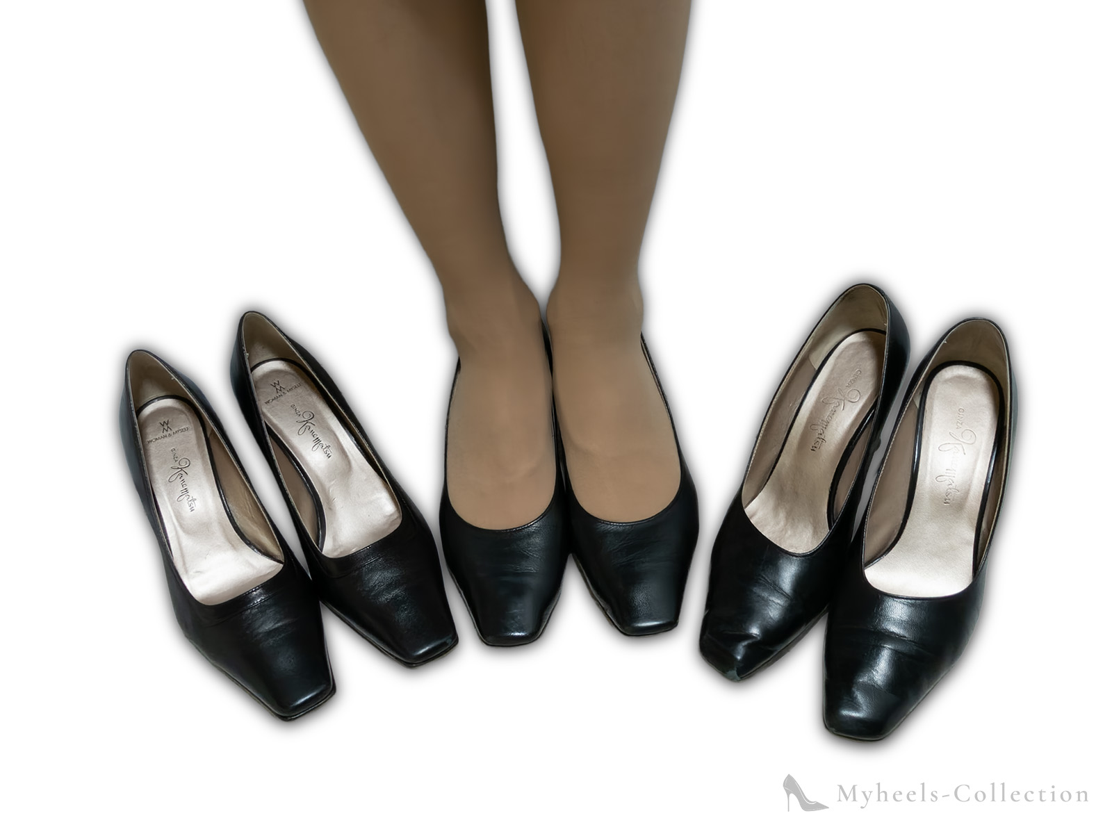 複数の黒パンプスを比較する MyheelsCollection の観察記録